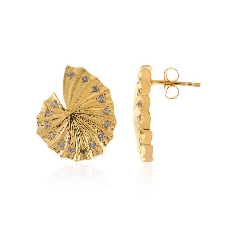 Cavill Ohrring-Set Tansanit Ohrringe 0,27 ct Silber vergoldet Blatt Schliff elegant (2-tlg) von Cavill