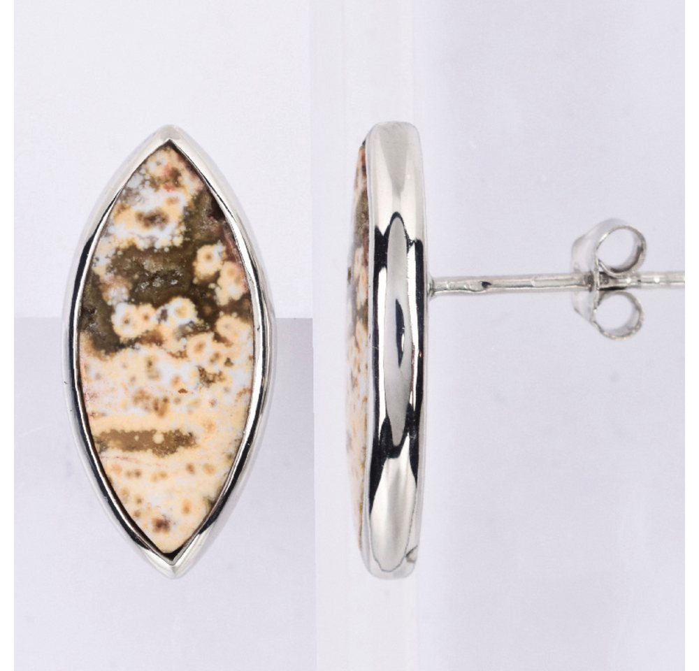 Cavill Ohrring-Set Cavill Meeresjaspis Ohrringe 6,55 ct, Marquise Silber 925 platiniert (2-tlg) von Cavill