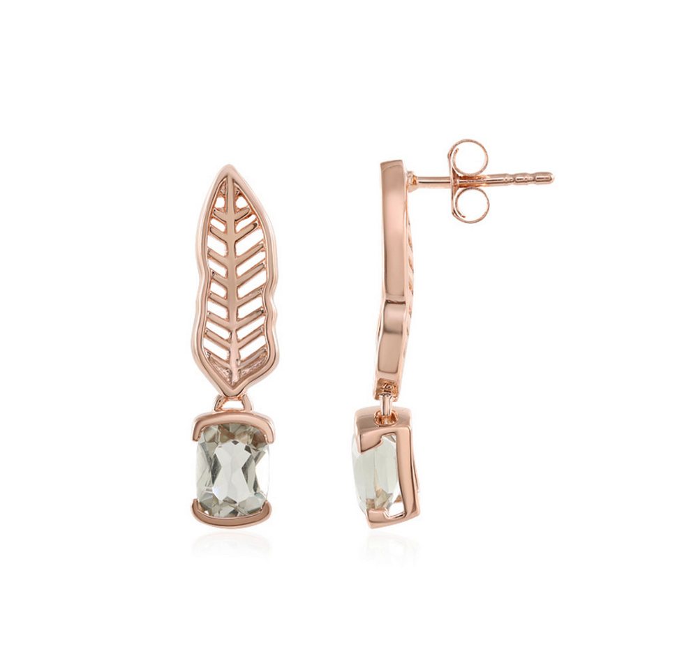 Cavill Ohrring-Set Cavill Sterlingsilber Roségold Ohrringe, 2,85 ct grüner Amethyst (2-tlg) von Cavill