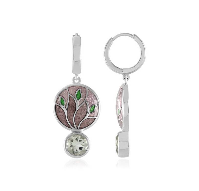 Cavill Ohrring-Set Cavill Damen Ohrringe Sterlingsilber 2,34 ct grüner Amethyst Blatt (2-tlg) von Cavill