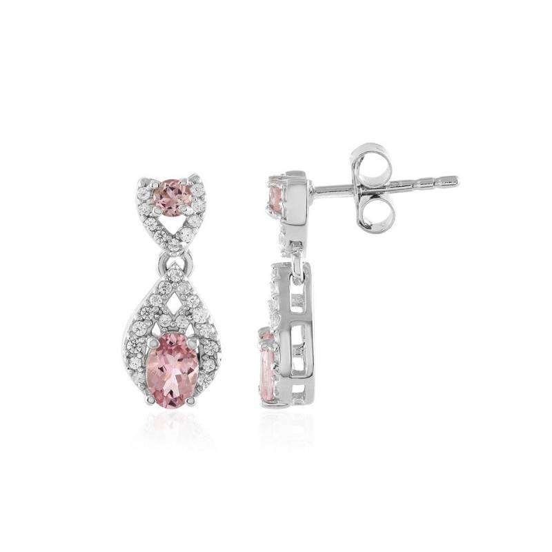 Cavill Ohrring-Set Nigerianischer rosa Turmalin & Zirkon Silber Ohrringe, 1,27ct (2-tlg) von Cavill
