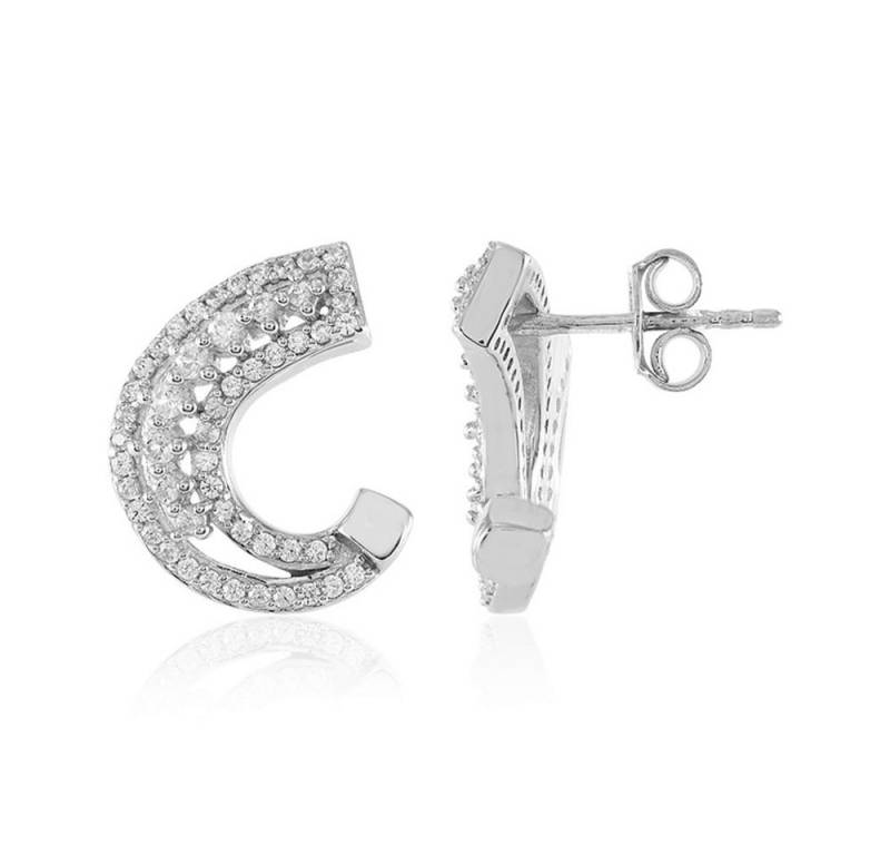 Cavill Ohrring-Set Cavill Damen 925 Silberohrringe Halbmond 1,12 ct Zirkon 18 mm (2-tlg) von Cavill