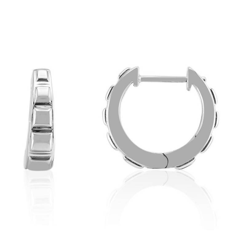 Cavill Ohrring-Set Cavill Damen Creolen 15 mm aus 925 Sterling Silber mit Zirkon 0,012 ct (2-tlg) von Cavill
