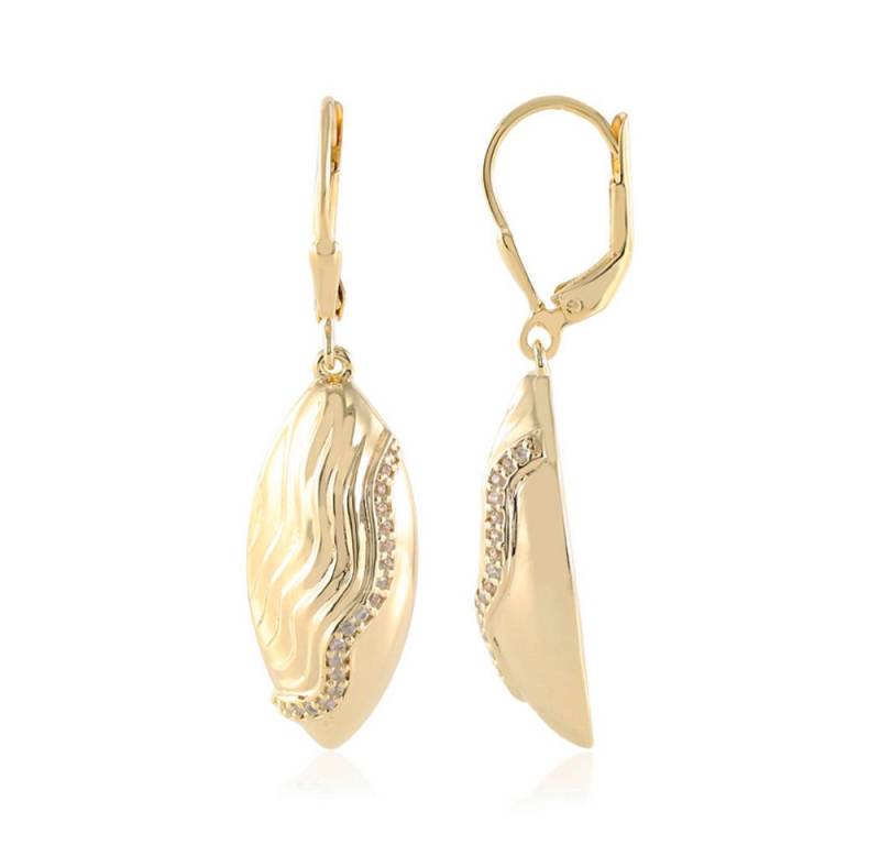 Cavill Ohrring-Set Cavill Silberohrringe vergoldet, 0,27 ct Zirkon, Wellenmuster (2-tlg) von Cavill