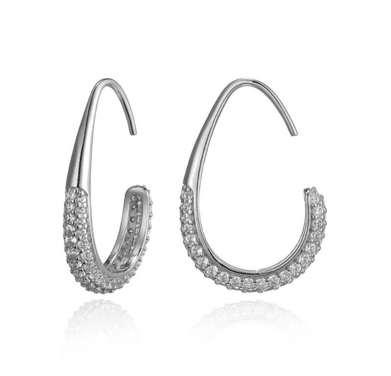 Cavill Ohrring-Set Cavill Zirkon Creolen 925 Silber, 1,214 ct Pavé Zirkonia, 23mm (2-tlg) von Cavill