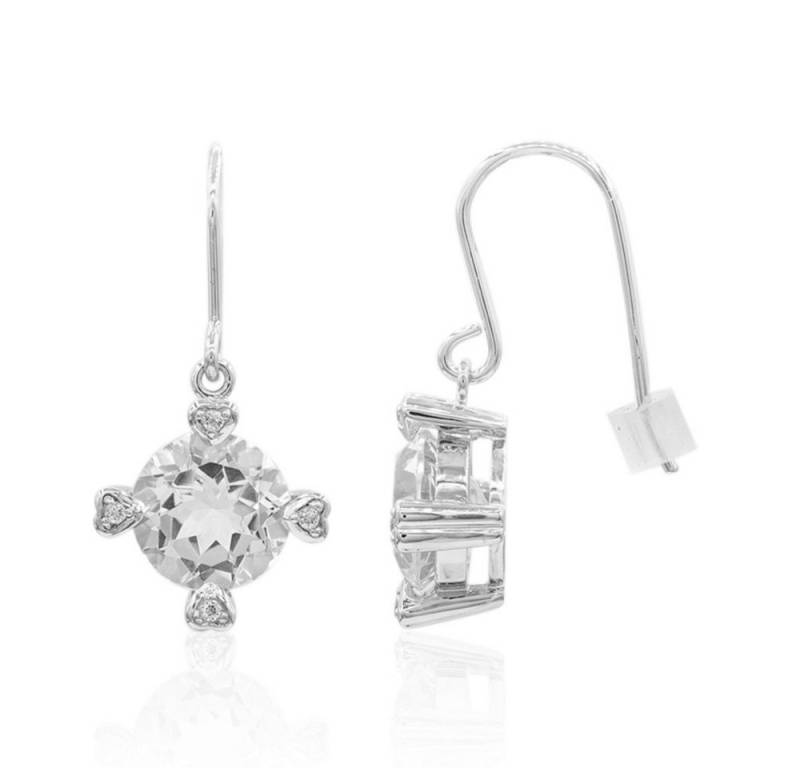 Cavill Ohrring-Set Cavill Silberohrringe Damen, 5,63 ct Weißtopas, 925 Sterling, rund (2-tlg) von Cavill
