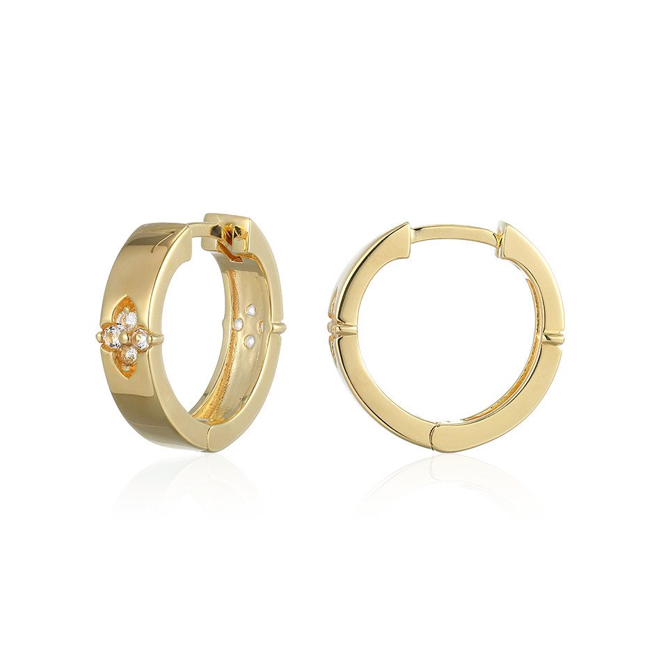 Cavill Ohrring-Set Brasilianischer Weißer Topas Vergoldete Silberohrringe, 0,202ct (2-tlg) von Cavill
