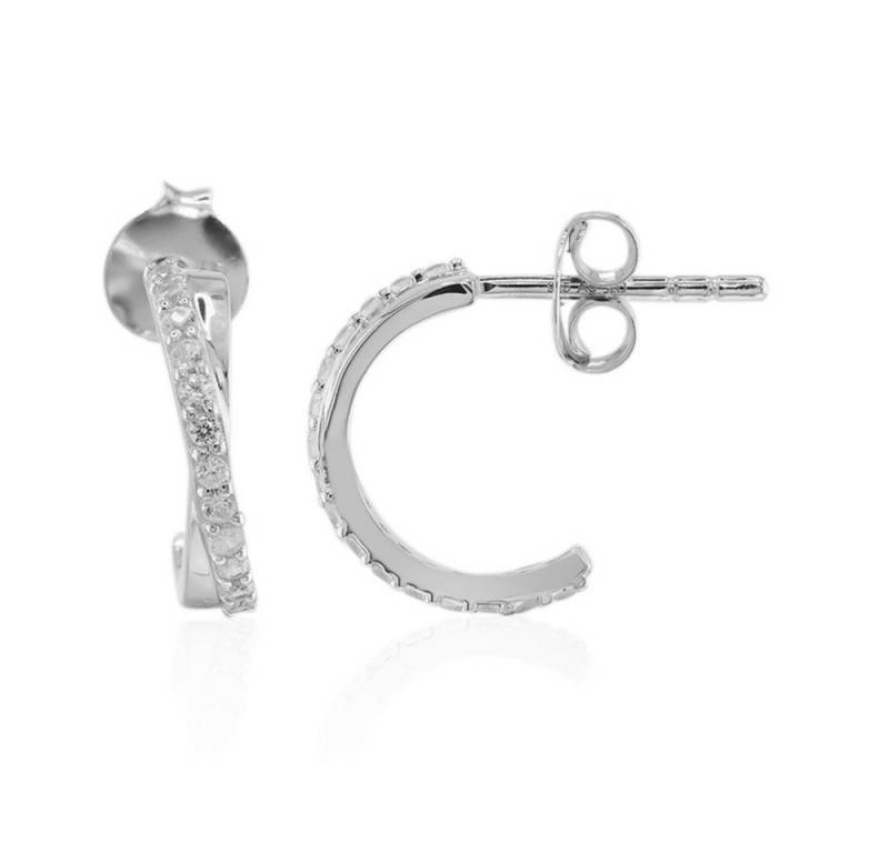 Cavill Ohrring-Set Cavill Zirkon-Ohrstecker 0,32 ct, 925 Silber, Rundschliff, 12 mm (2-tlg) von Cavill