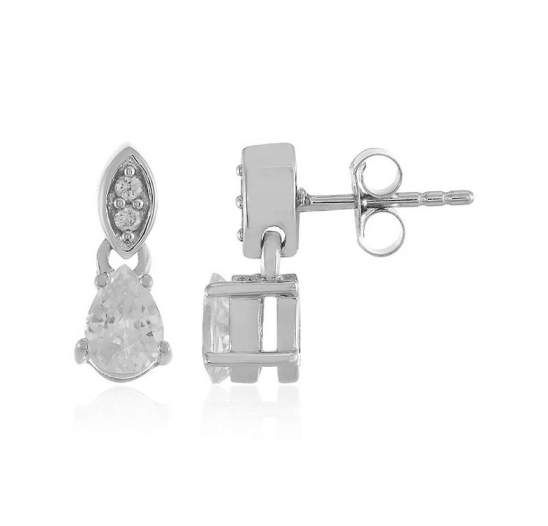 Cavill Ohrring-Set Cavill Damen Silberohrringe 2,13 ct Zirkon Tropfen & Rund 925er (2-tlg) von Cavill