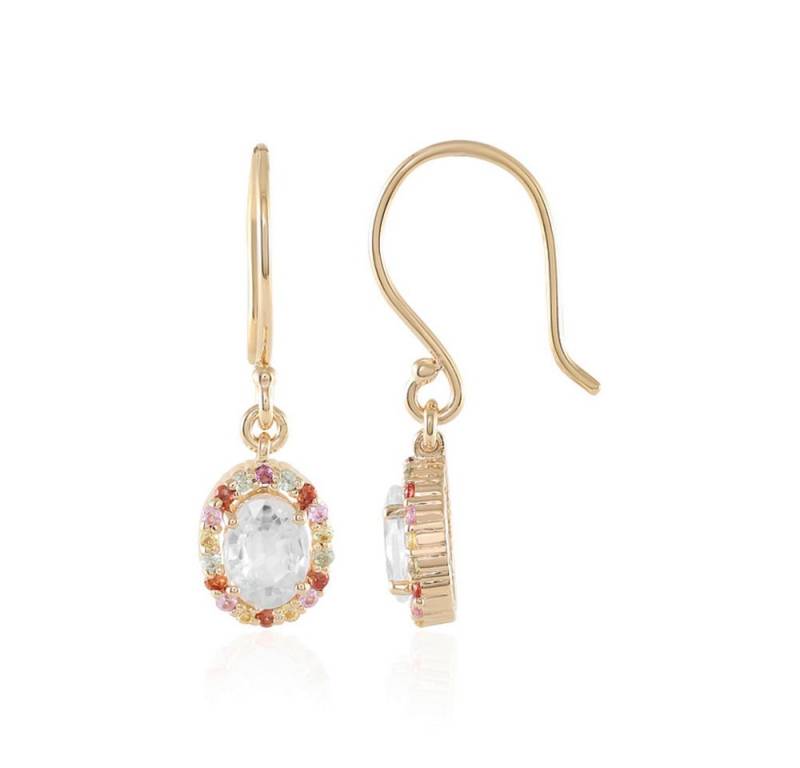 Cavill Ohrring-Set Cavill 925 Sterlingsilber Ohrringe mit 2,49 ct Saphiren, Goldplattiert (2-tlg) von Cavill