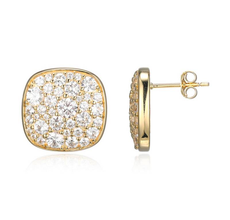 Cavill Ohrring-Set Cavill Zirkon Ohrringe 4,46 ct Damen Sterling Silber vergoldet elegant (2-tlg) von Cavill