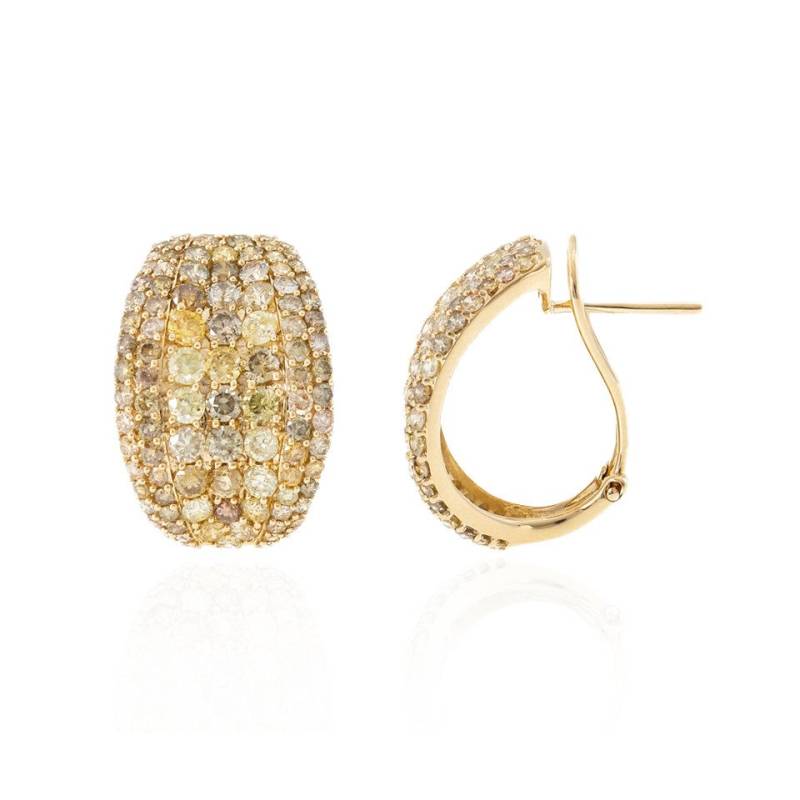 J Classics Ohrring-Set 5,08 ct Multicolor-Diamant-Ohrringe aus 14K Gold, 6,04 g (2-tlg) von J Classics