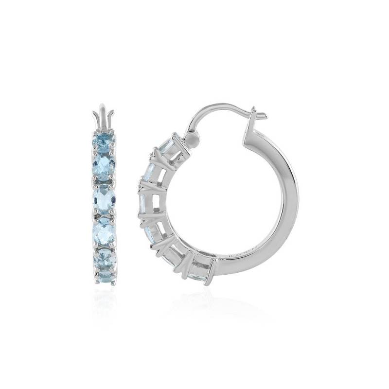 J Classics Ohrring-Set Brasilianischer Aquamarin-Silberohrringe von J Classics