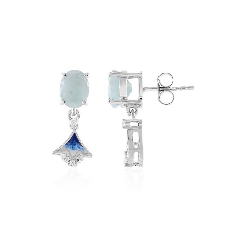 J Classics Ohrring-Set Brasilianischer Aquamarin-Silberohrringe von J Classics