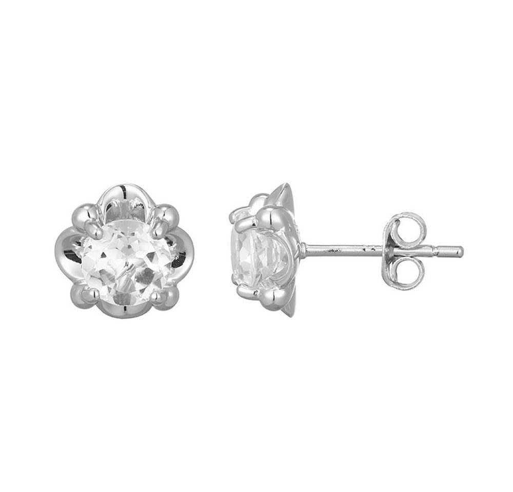 Cavill Ohrring-Set Cavill Echtschmuck Silber 925, 1,40 ct weißer Topas, Blütenform (2-tlg) von Cavill