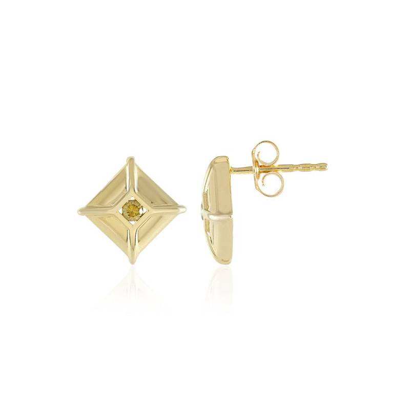 Cavill Ohrring-Set Gelbe Ohrringe aus vergoldetem Silber mit Diamantbesatz (2-tlg) von Cavill