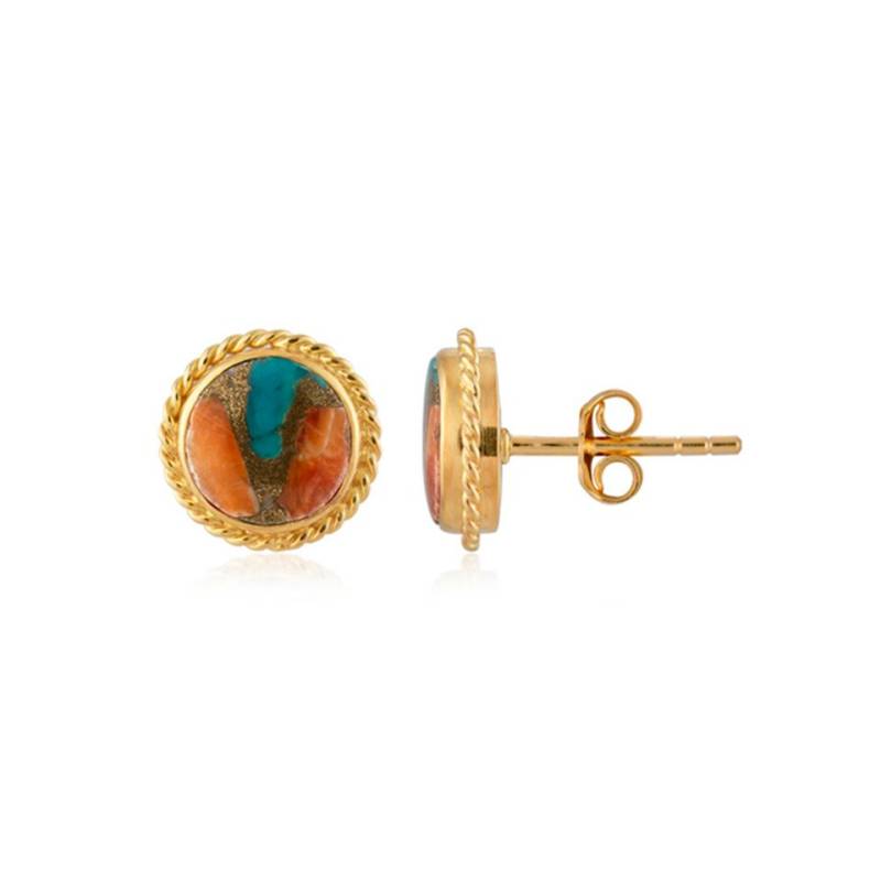 Cavill Ohrring-Set Cavill Sterlingsilber Ohrringe 13 mm Kingman Türkis Echtschmuck Damen (2-tlg) von Cavill