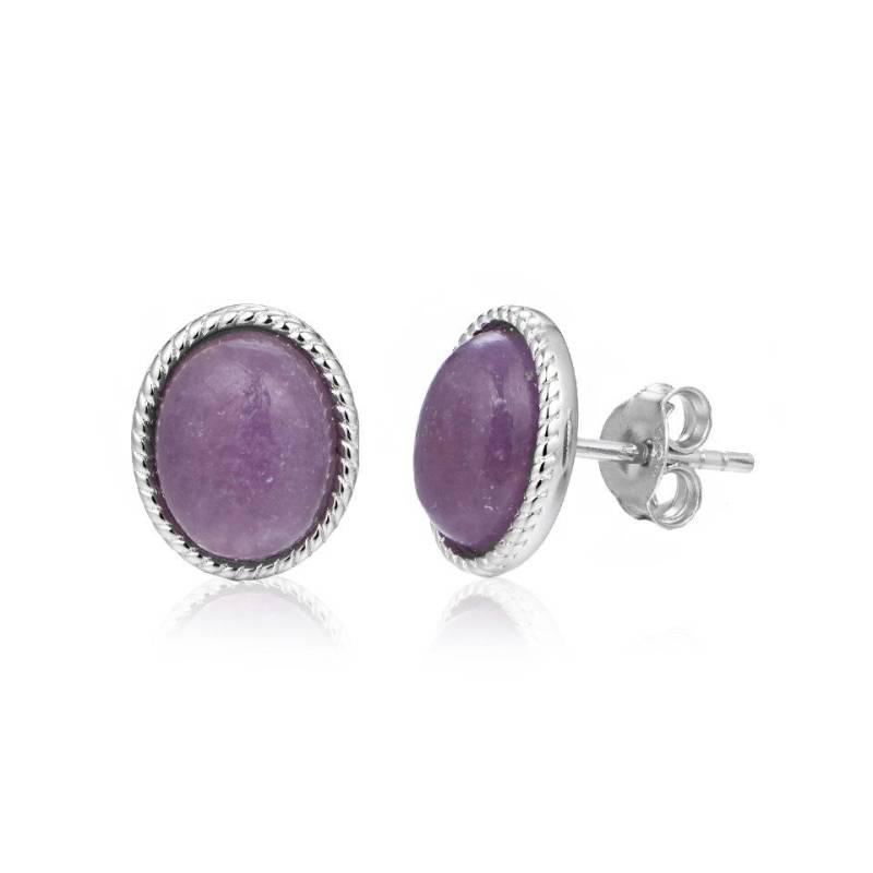 Cavill Ohrring-Set Cavill Lepidolith 3,52 ct Ohrstecker oval 925 Silber lavendel Damen (2-tlg) von Cavill
