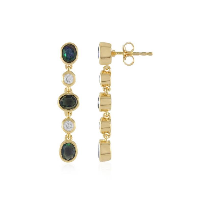 Cavill Ohrring-Set Mezezo Opal Ohrringe aus vergoldetem Silber (2-tlg) von Cavill