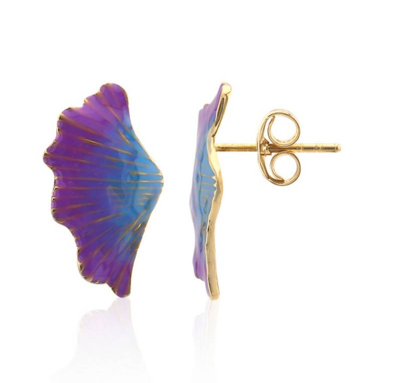 Cavill Ohrring-Set Cavill 925 Sterling Silber Flügelohrringe, blau-lila Emaille, 18 mm (2-tlg) von Cavill