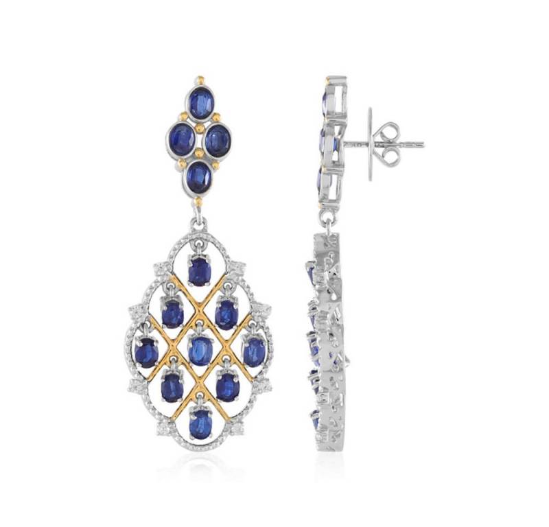 Cavill Ohrring-Set Cavill Kyanit Ohrringe 5,13 ct Oval Schliff Zirkon 925 Silber (2-tlg) von Cavill
