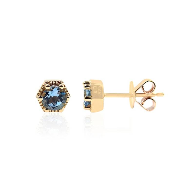 J Classics Ohrring-Set Ofiki-Aquamarin-Goldohrringe von J Classics