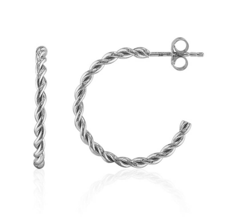 Cavill Ohrring-Set Cavill 925 Sterling Silber Creolen, Seilmuster, 25 mm, Damen (2-tlg) von Cavill