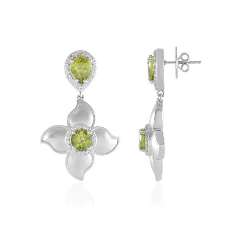 Cavill Ohrring-Set Cavill Peridot Ohrringe 5,79 ct Sterling Silber grün mit Zirkonia (2-tlg) von Cavill