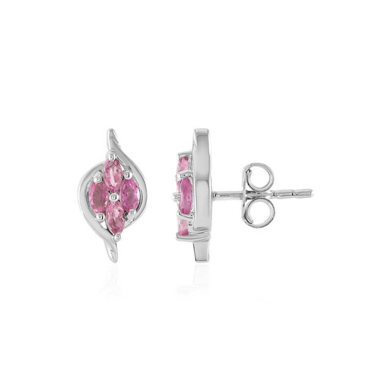 J Classics Ohrring-Set Schicke brasilianische rosa Turmalin-Ohrringe aus Silber, 0,695ct (2-tlg) von J Classics