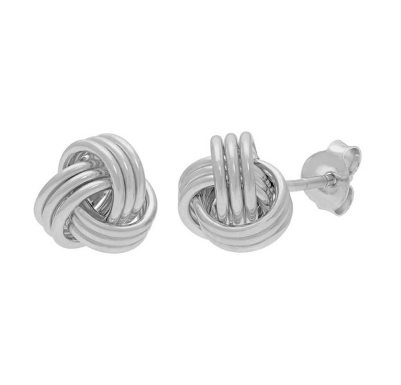 Cavill Ohrring-Set 925 Sterling Silber Knoten Ohrstecker Damen, 9 mm, elegant (2-tlg) von Cavill
