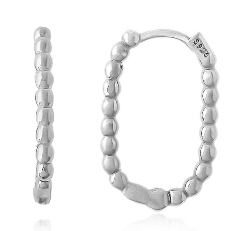 Cavill Ohrring-Set Cavill 925 Sterling Silber Creolen Damen, Polierte Perlen 17 mm (2-tlg) von Cavill