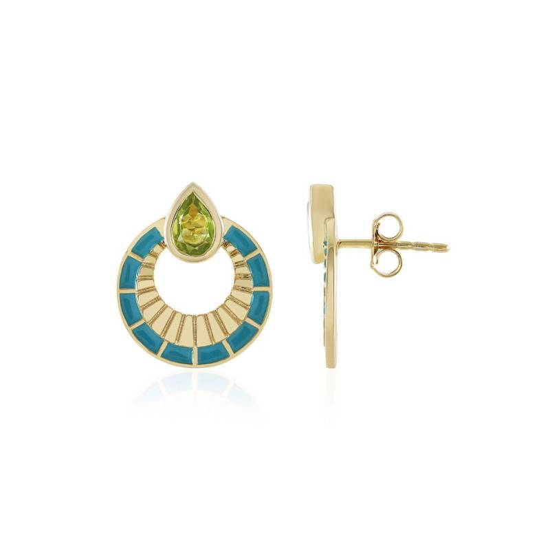 Cavill Ohrring-Set Schicke Peridot-Ohrringe aus vergoldetem Silber (2-tlg) von Cavill