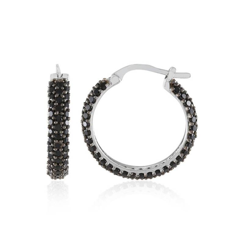 J Classics Ohrring-Set Schwarzer Spinell-Silberohrringe von J Classics