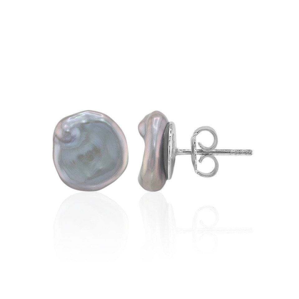 Cavill Perlenohrringe Schicke Silber Keshi Perlen Ohrringe, 10mm aus China (2-tlg) von Cavill