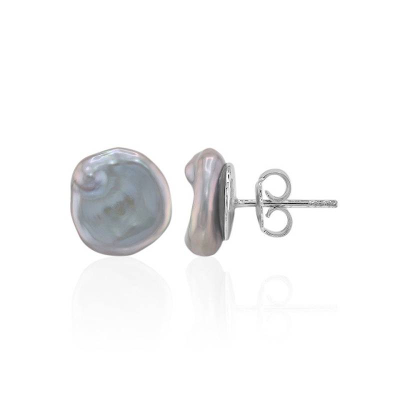 Cavill Perlenohrringe Schicke Silber Keshi Perlen Ohrringe, 10mm aus China (2-tlg) von Cavill