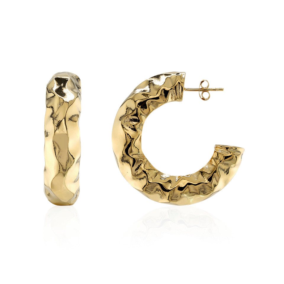 Cavill Ohrring-Set Strukturierte vergoldete 925er Silber-Ohrringe (2-tlg) von Cavill