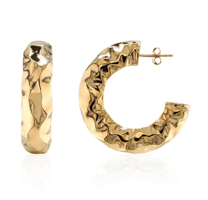 Cavill Ohrring-Set Vergoldete Creolen 36 mm aus 925er Sterlingsilber, Damen Echtschmuck (2-tlg) von Cavill