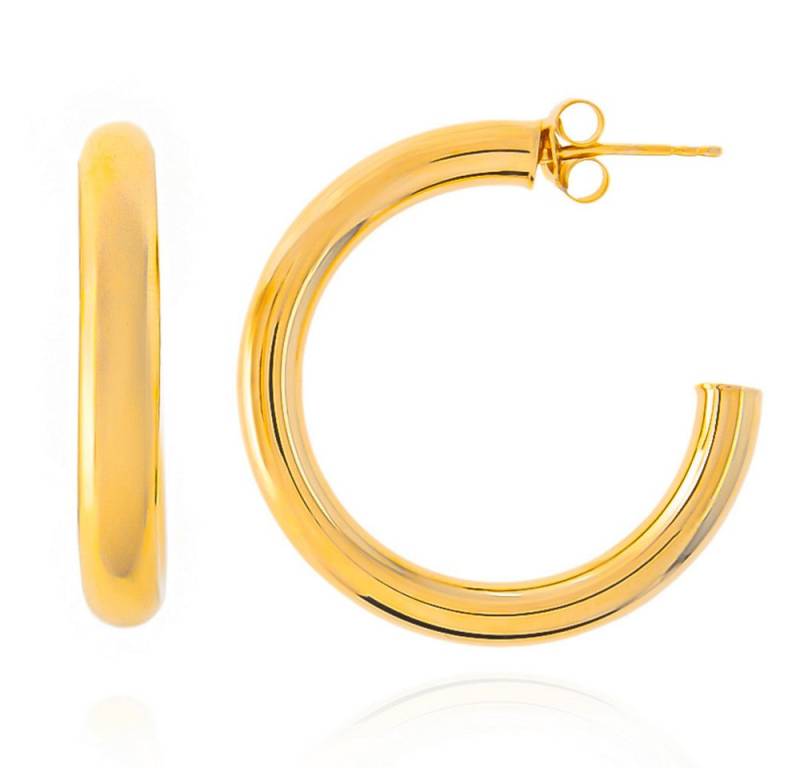 Cavill Ohrring-Set Cavill 925 Sterling Silber Creolen Damen, vergoldet, 30 mm glänzend (2-tlg) von Cavill