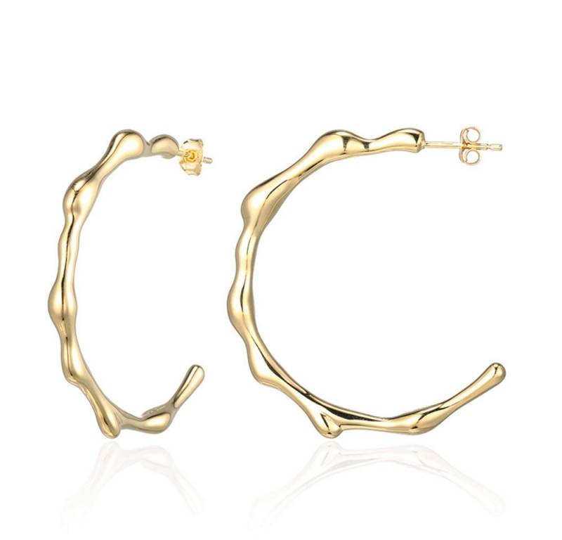 Cavill Ohrring-Set Cavill 925 Sterling Silber Creolen 43 mm, vergoldet, Damen Echtschmuck (2-tlg) von Cavill