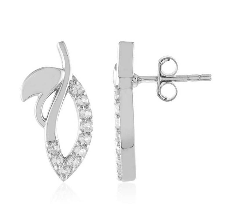 Cavill Ohrring-Set Cavill 0,51 ct Topas Ohrschmuck, Sterling Silber plattiert, Blattmotiv (2-tlg) von Cavill