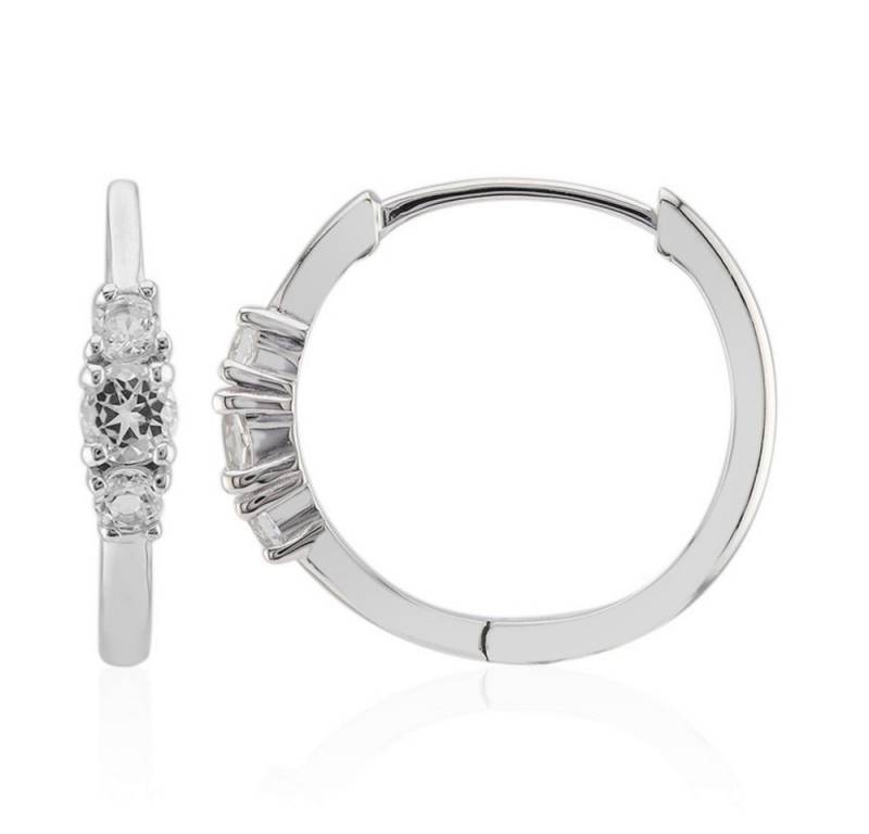 Cavill Ohrring-Set Cavill 0,7 ct weiße Topas Ohrringe, 925 Sterlingsilber, 17 mm rund (2-tlg) von Cavill
