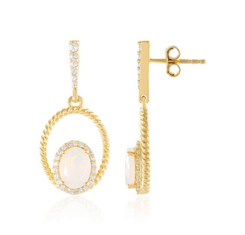 Cavill Ohrring-Set Cavill Damen Ohrringe Welo-Opal 1,86 ct, vergoldet 925 Silber (2-tlg) von Cavill