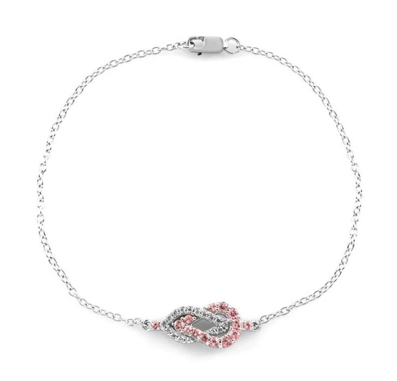 Cavill Silberarmband Pinkfarbener Turmalin 0,575 ct Armband, 925 Sterling Silber, platin. (1-tlg) von Cavill