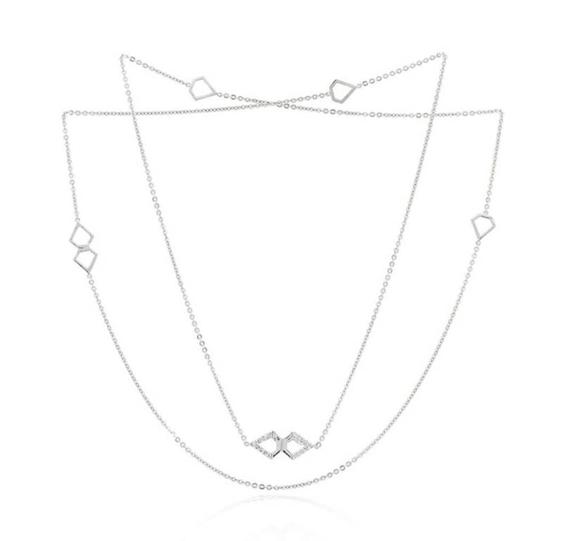 Cavill Silberkette Cavill Silbercollier Sterlingsilber 925, 0,41 ct Zirkon (1-tlg) von Cavill