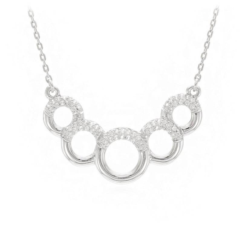 Cavill Silberkette Cavill Silber Collier 64 Zirkonsteine 0,45 ct Pave Anhänger (1-tlg) von Cavill