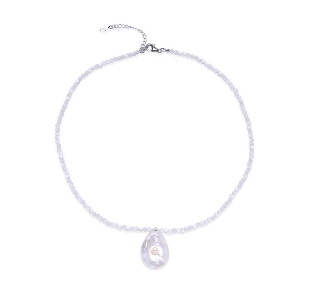 Cavill Silberkette Cavill Silberkette Perlmutt Tropfenanhänger Süßwasserperlen 42-48 cm (1-tlg) von Cavill
