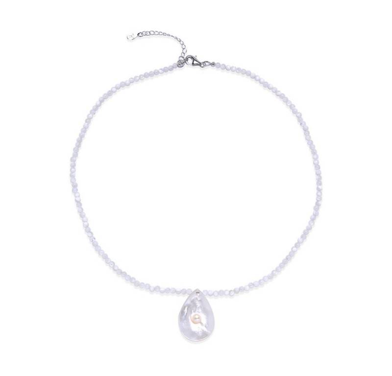Cavill Silberkette Cavill Silberkette Perlmutt Tropfenanhänger Süßwasserperlen 42-48 cm (1-tlg) von Cavill