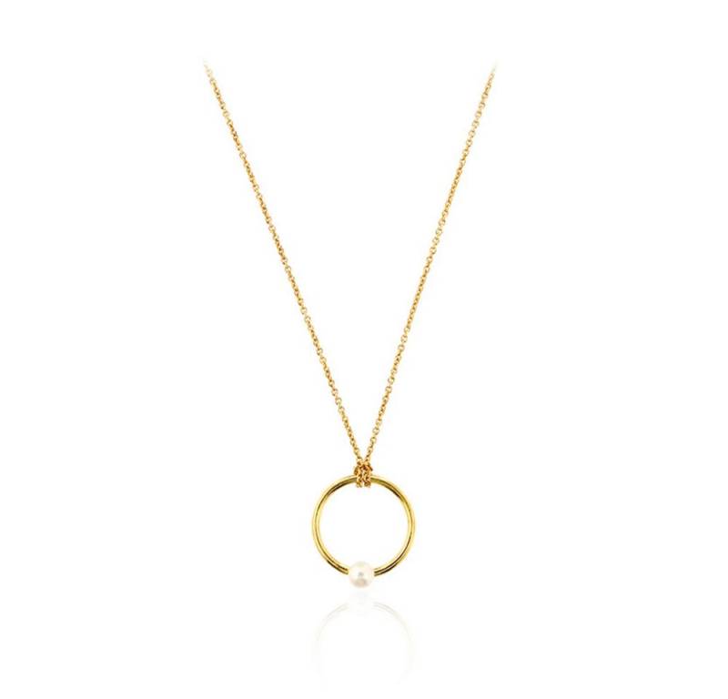 Cavill Silberkette Cavill 925 Silberkette vergoldet mit 4,0 mm Süßwasserperle (1-tlg) von Cavill