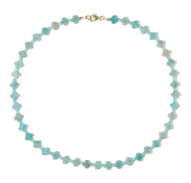 Cavill Silberkette Cavill Amazonit Halskette, vergoldet 925 Silber, 60,40 ct blau, 45 cm (1-tlg) von Cavill