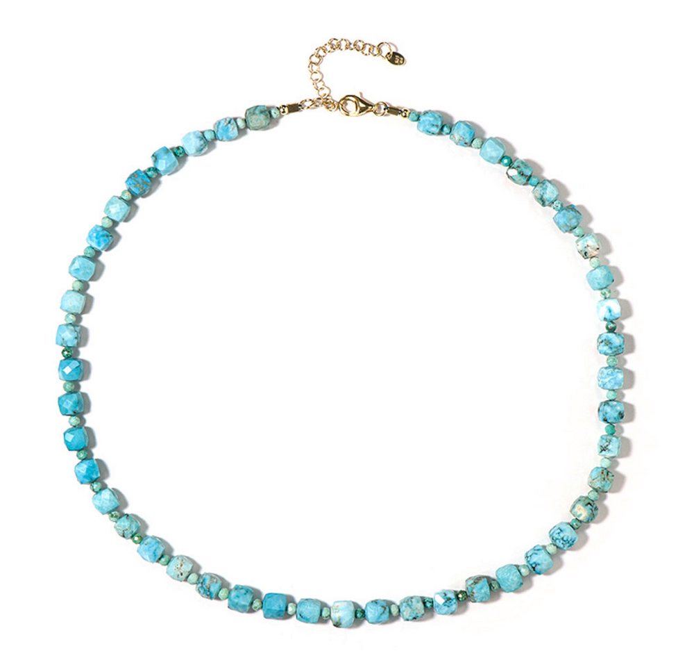 Cavill Silberkette Cavill Vergoldete 925 Silberkette mit blauem Howlith, 110,76 ct (1-tlg) von Cavill